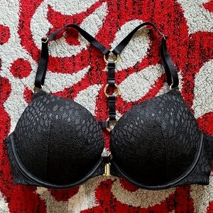 Victoria's Secret Push-Up Bra w/ Gold Accents